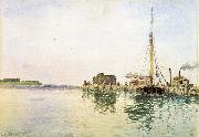 Alfred Thompson Bricher Harbor oil painting artist